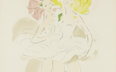 Marcel Vertes, French 1895-1961, Two ballerinas; lithograph in colours on wove, signed and numbered 148/220 in pencil, blind stamped GG, visible image: 63.5 x 44 cm, (framed) (ARR)