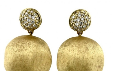 Marco Bicego , 18kt Gold and Diamond "Ball" Earrings