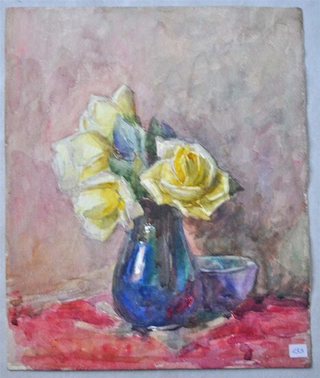 Marie Thérèse DETHAN ROULLET. Vase de roses.... - Lot 52 - FEE - Stanislas Machoïr