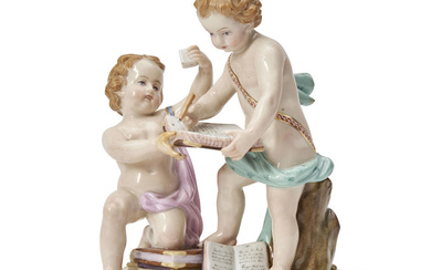 Meissen Porcelain Figure Group, Germany, late 19th century