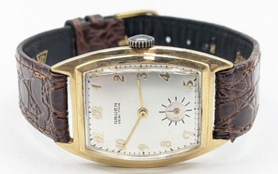 Men's Gruen Veri-Thin 14K Yellow Gold Wristwatch