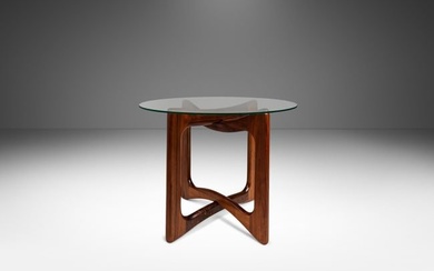 Mid-Century Modern Side / Accent Table in Walnut w/ Glass Top by Adrian Pearsall for Craft