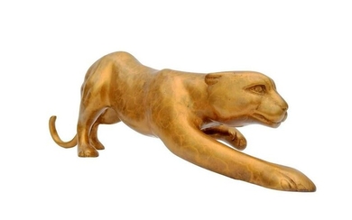 Mid century bronze panther