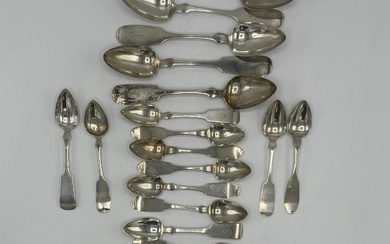Mixed lot of coin silver flatware