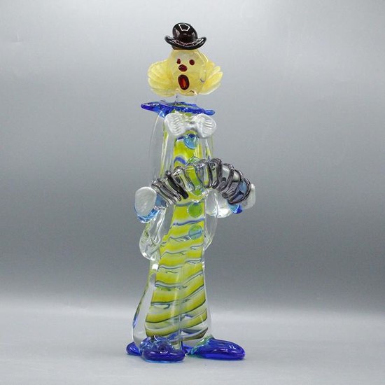 Morris Lapidus, Signed Studio Art Glass Clown Figure
