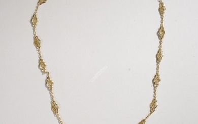 NECKLACE Necklace in 18k yellow gold with poly-lobed...