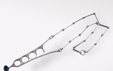 NECKLACE WITH ROD LINK, silver, GEWE, Malmö 1966.