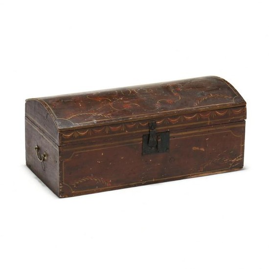 New England Painted Diminutive Dome Top Trunk