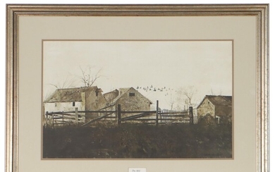Offset Lithograph After Andrew Wyeth "The Mill"