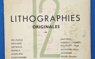 Ouvrage contenant 5 lithographies originales de Marie RAYMOND, ENGEL-PAK, MISZTRIK DE MONDA, Jean DEYROLLE et...
