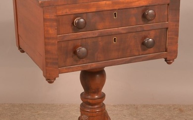 PA Federal Cherry & Mahogany 2-Drawer Work Stand.