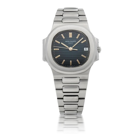 PATEK PHILIPPE | NAUTILUS, REF 3800 STAINLESS STEEL WRISTWATCH WITH DATE AND BRACELET MADE IN 1996