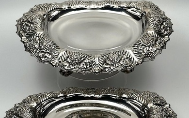 Pair Tiffany & Co. Sterling Silver Footed Compotes
