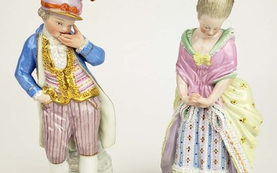 Pair of 19th C. Meissen Porcelain figures
