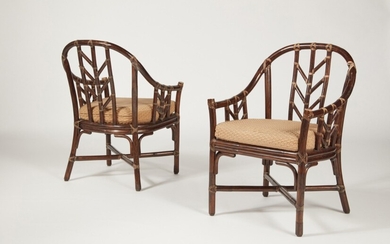 Pair of Armchairs, McGuire Furniture Company