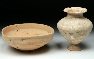 Pair of Holy Land Iron Age Pottery Vessels
