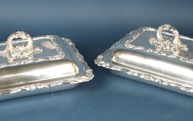 Pair of Regency Silver Plate Entree Dishes