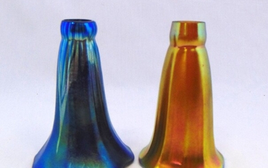 Pair of lily glass shades