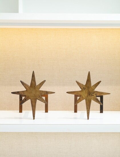 Paire de chenets Aux étoiles, Diego Giacometti