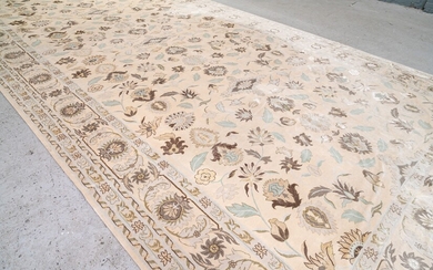 Palace Size New Zealand And Tibetan Hand Knotted Wool Carpet, 21'-11" X 10'-9"