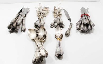 Parts of Cutlery Coated in Soviet Silver Made by Melchior