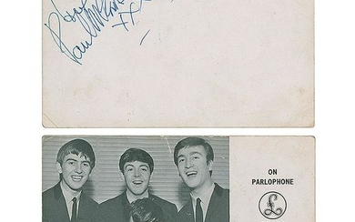 Paul McCartney Signed Promotional Card