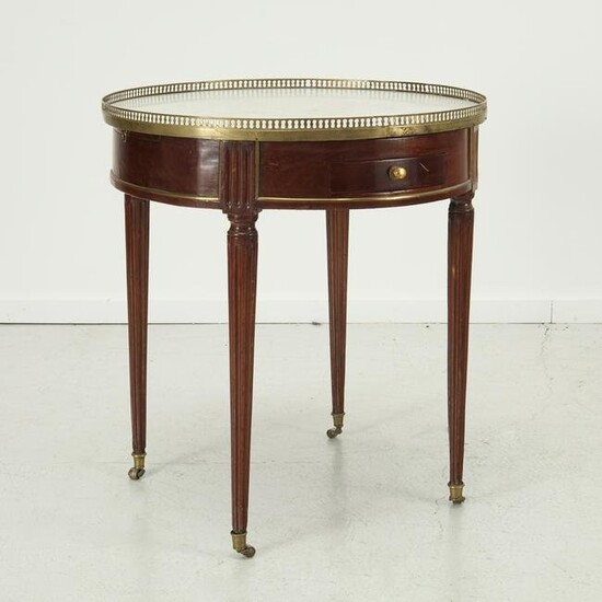 Period Louis XVI mahogany bouillotte table