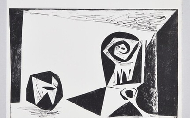 Picasso, Composition au verre à pied