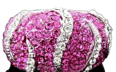 Pink Swarovski Crystal Ring "Animal" Ring.