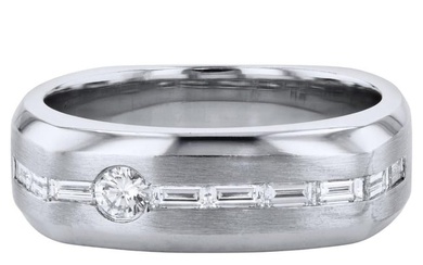 Platinum and Diamond mens Ring