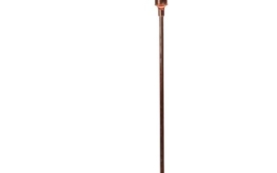 Poul Henningsen: “PH 3½-2½”. Floor lamp with copper frame mounted with multilayer opaline glass. H. 130 cm.
