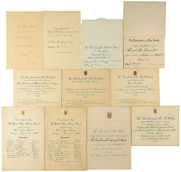 Presidential Dinner Invitations (19th Century)