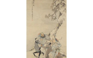 Qian Hui'an (1833 - 1911） 'Three Heroes in the style of Chen...