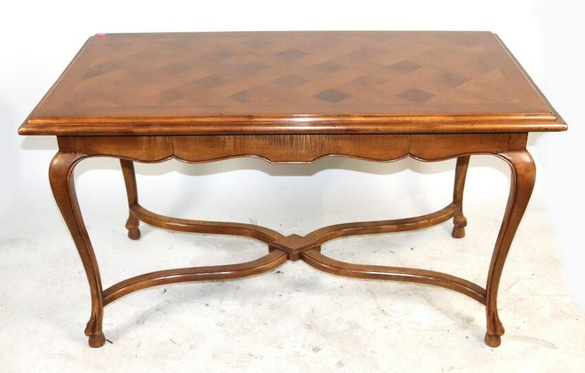Queen Anne Style Table, Light Mahogany Finish
