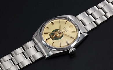 ROLEX, A STEEL OYSTER WRISTWATCH WITH UAE ARMED FORCES LOGO