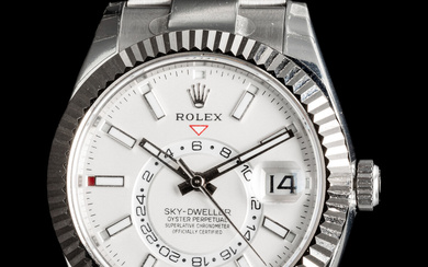ROLEX, REF. 326934 STAINLESS STEEL AND 18K WHITE GOLD 'SKY-DWELLER' WATCH