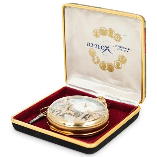 Rare Arnex Reuge Swiss Automated Musical Pocket Watch