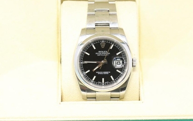 Rolex Datejust 36 Black Dial Stainless Steel Oyster