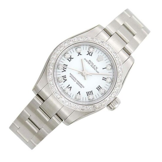 Rolex Lady's Stainless Steel and Diamond 'Oyster