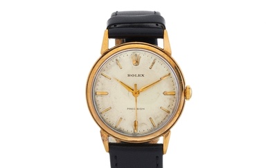 Rolex, a 9ct gold Precision wrist watch, circa 1960, case nu...