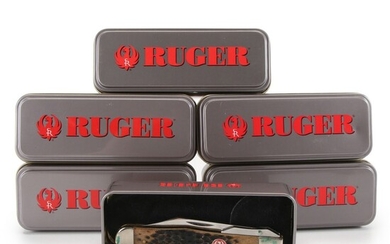Ruger for Case XX Stag Handled Folding Pocket Knives