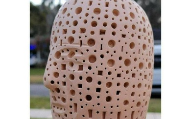 Russian American Alexander Ney B1939 Head Sculpture Of A Head Signed