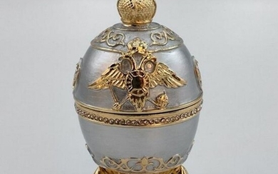 Russian Royal Military Trinket, Jewel Box, Egg