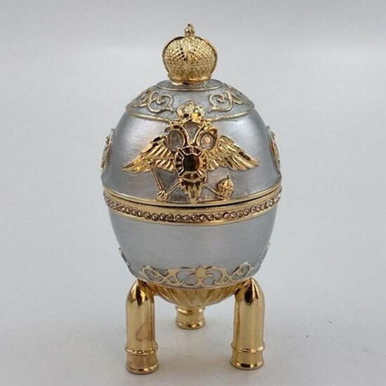 Russian Royal Military Trinket, Jewel Box, Egg