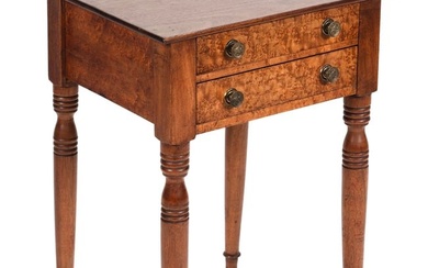 SHERATON TWO-DRAWER STAND 19th Century Height 26". Width 18". Depth 15".