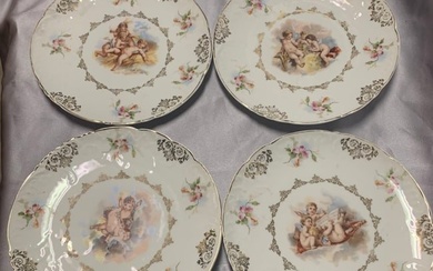 Set of 4 Porcelain plates