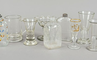 Set of nine glasses, 19th c.