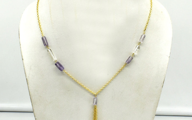 Silver Amethyst(10.8ct) Necklace