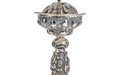 Silver Ceremonial Ciborium Vessel w/ Sotheby's Tag