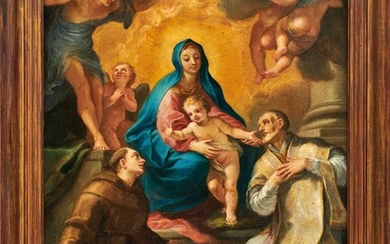 Sirani, Elisabetta - Umkreis der: Madonna mit zwei Heiligen